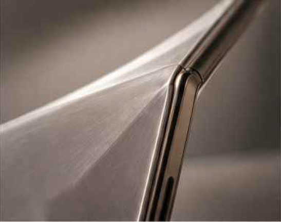Folded material, shown in close detail